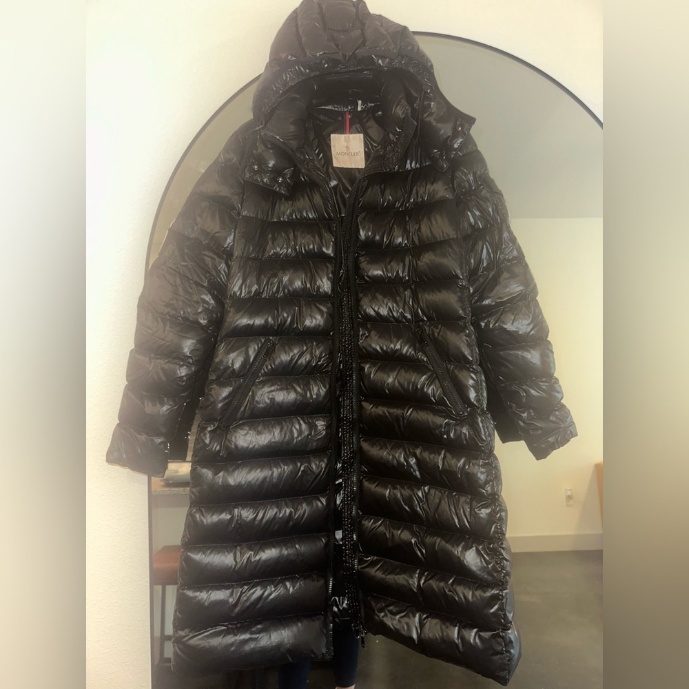 Moncler Moka long puffer coat